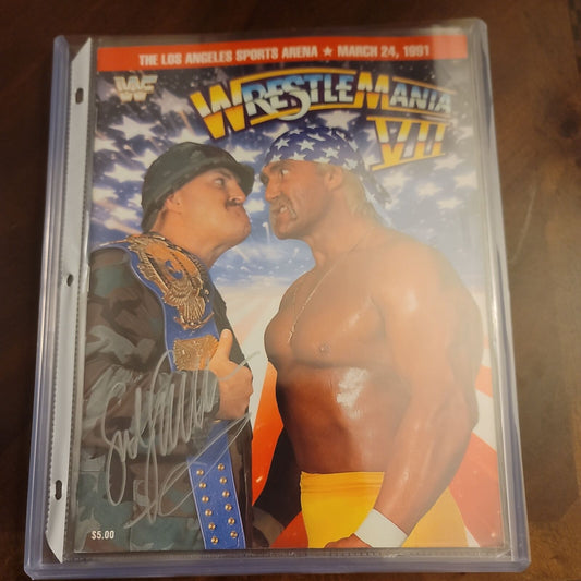 Srgt Slaughter (full magazine) signed cover WWF auto autographed