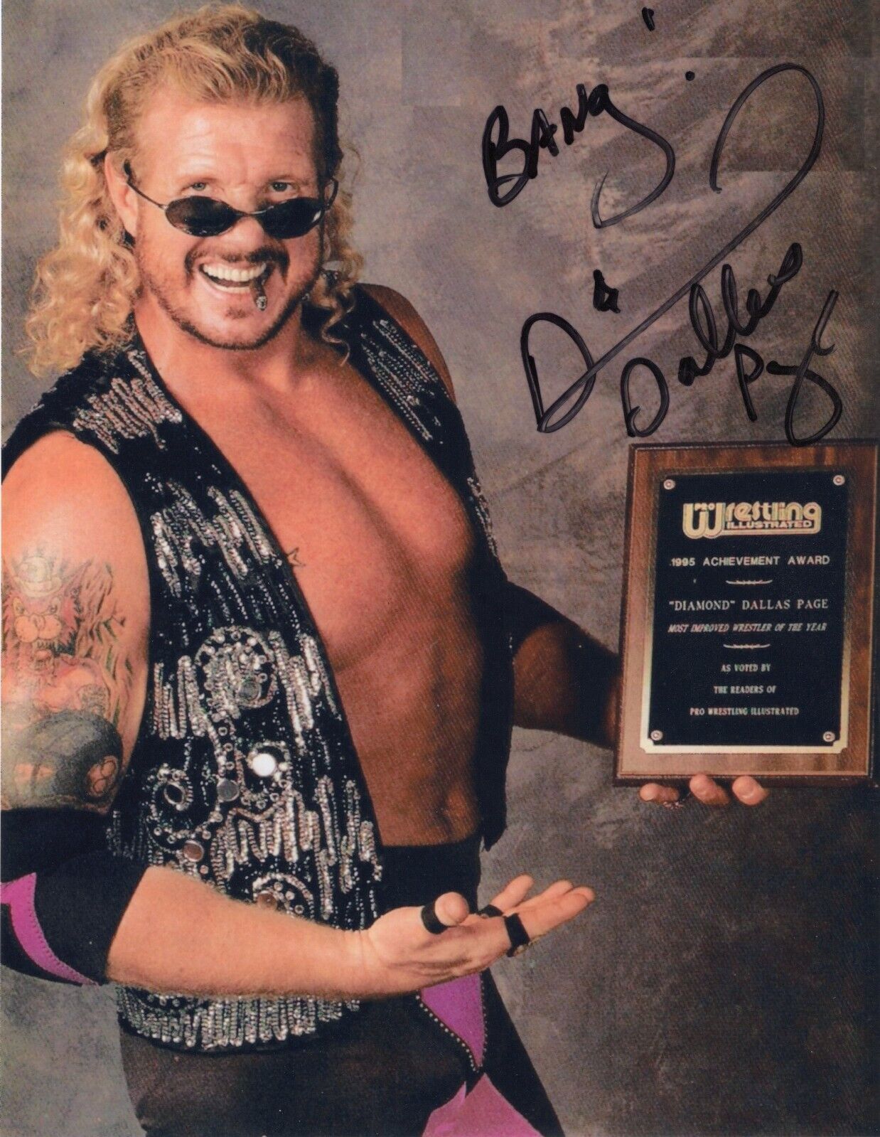 Diamond Dallas Page inscribed 8x10 signed autographed photo signed WWF