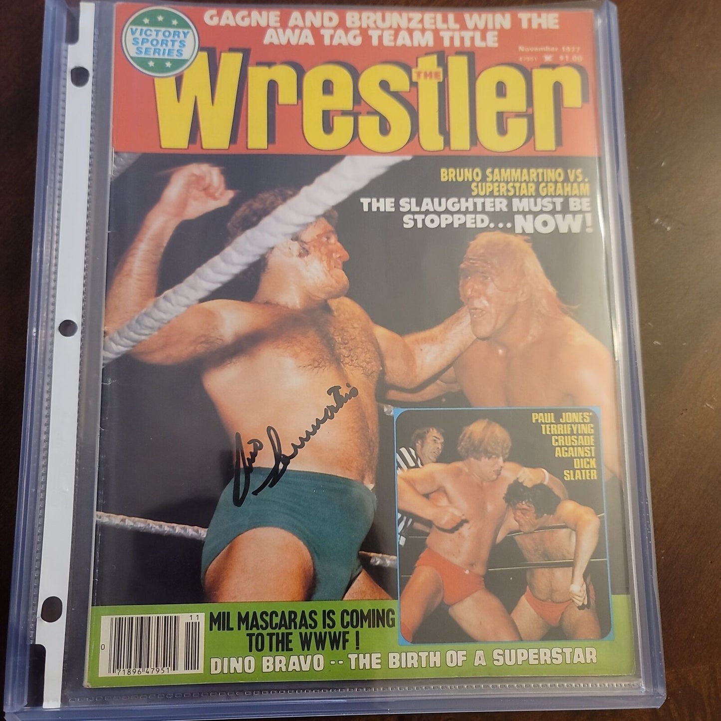 Brumo Sammartimo signed  full magazine photo signed auto autographed