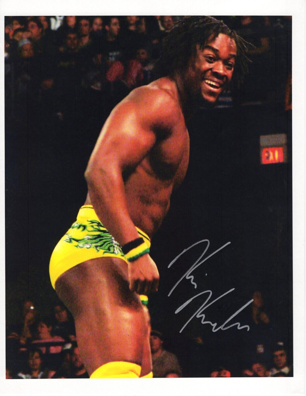 Kofi kingston signed 8.5x11 autographed WWF WWE