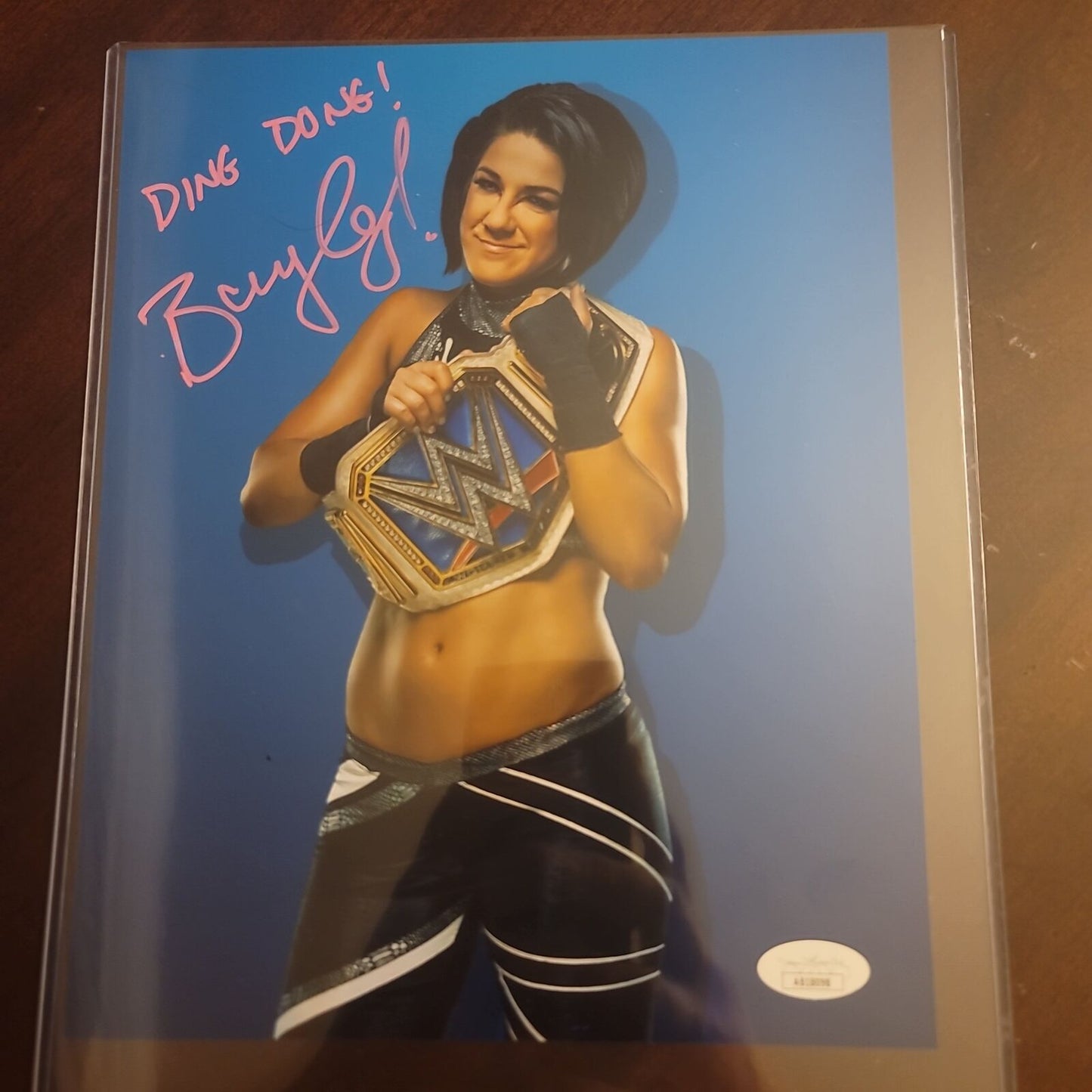 Bayley inscribed 8x10 metallic jsa certed FUNHOUSE NXT WWE Sexy Hot signed aut