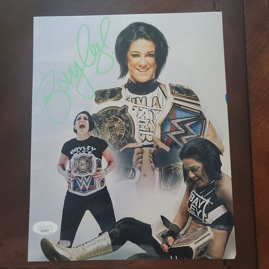 Bayley jsa COA WWE 8x10 metallic photo signed auto autographed WWE