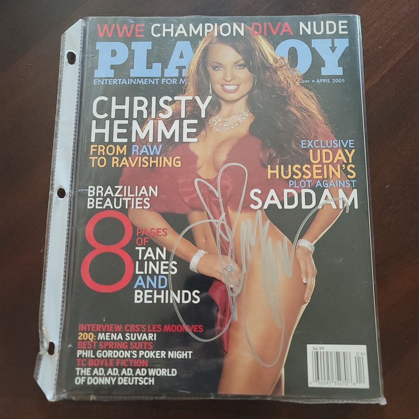 Christy Hemme full magazine photo signed auto autographed WWF WWE