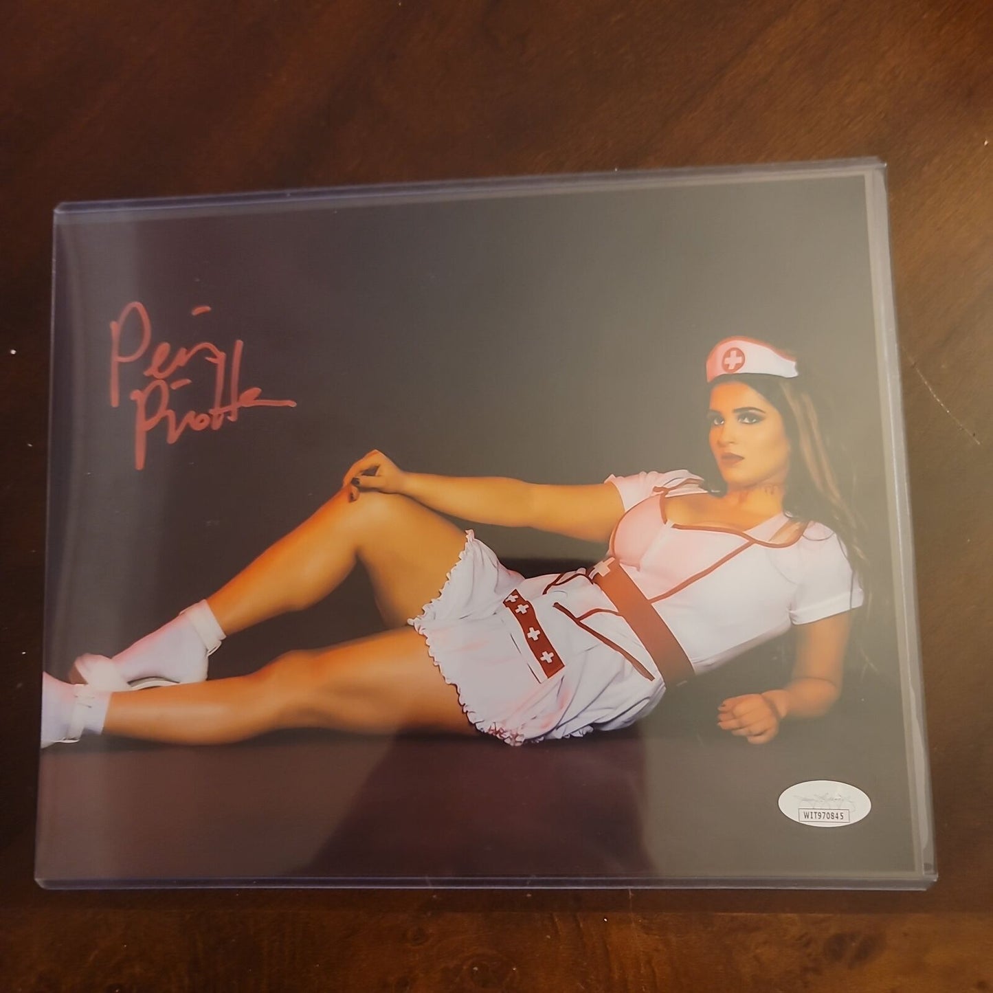 Persia Pirotta (8x10) FUNHOUSE metallic jsa NXT WWE SDL Stephanie DeLander photo