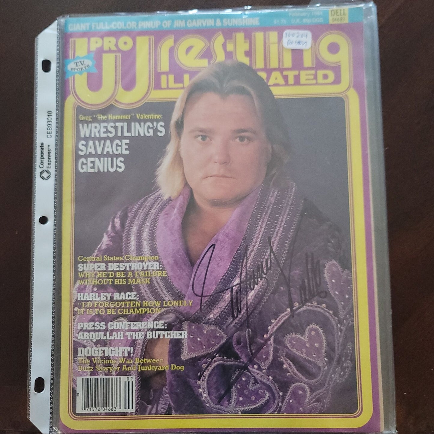 Greg The Hammer valentine full magazine photo signed auto autographed