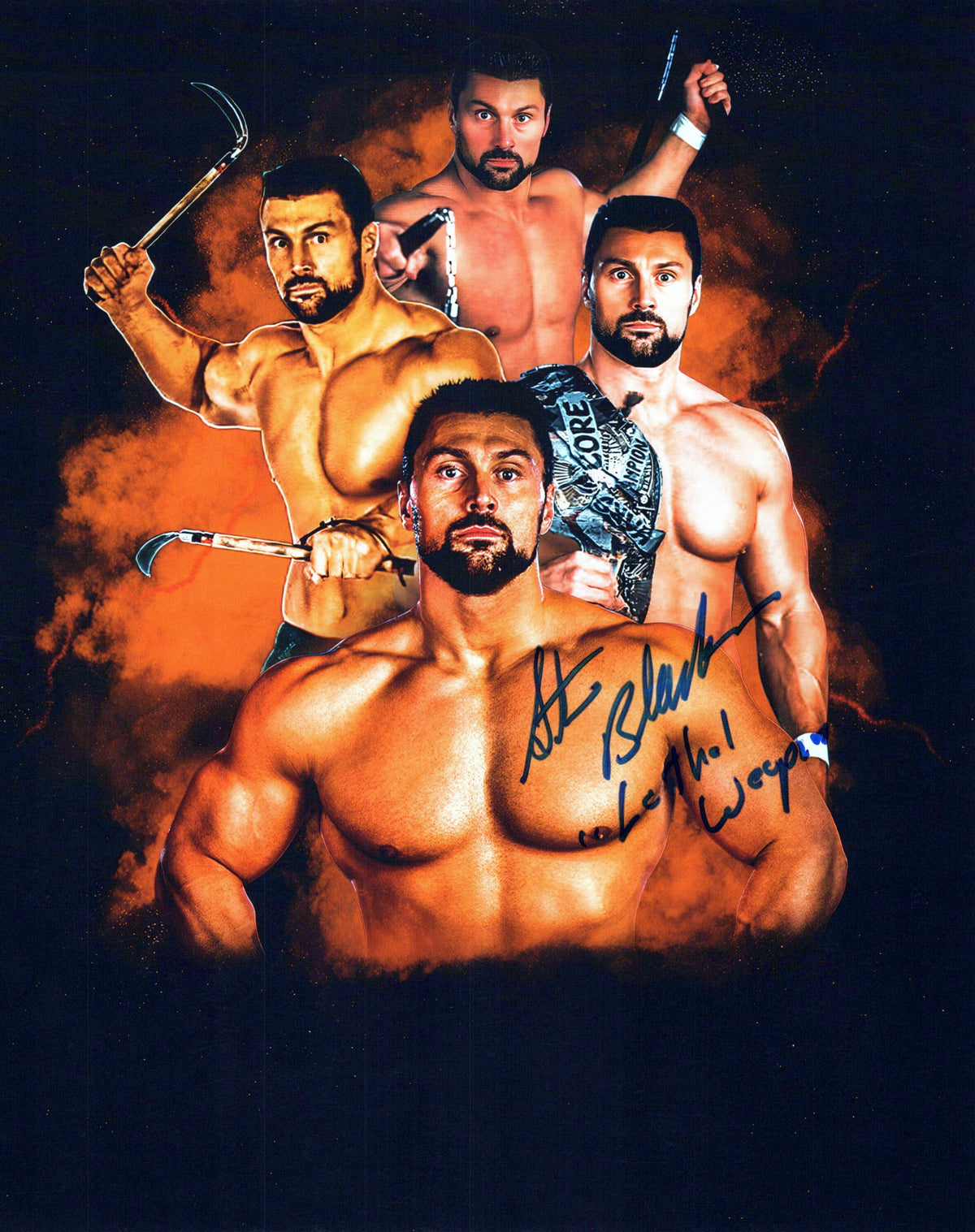 Steve Blackman Lethal Weapon 8x10 photo signed auto autographed WWE WWF