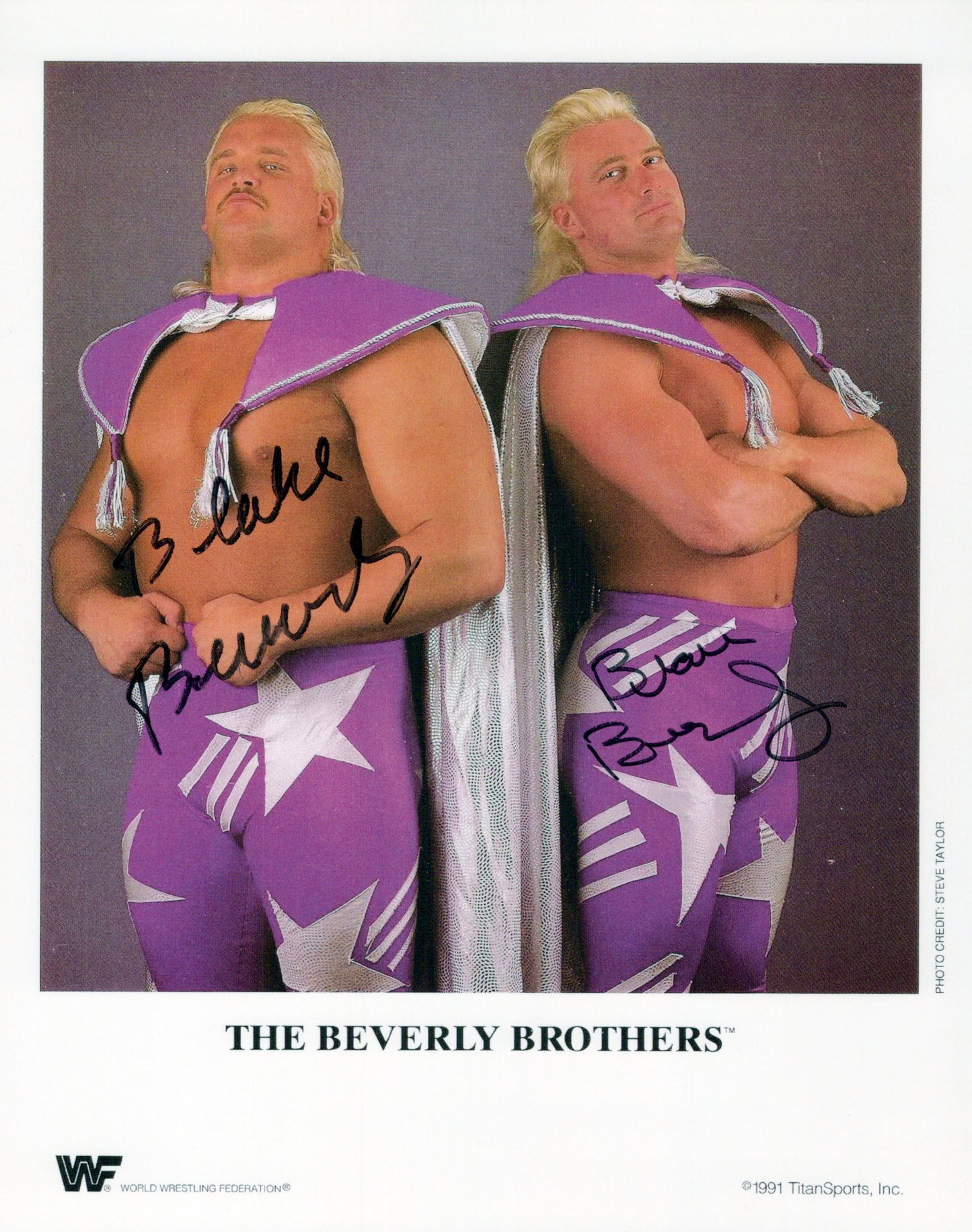 Beverly Brothers (8x10) WWF AWA photo signed auto autographed