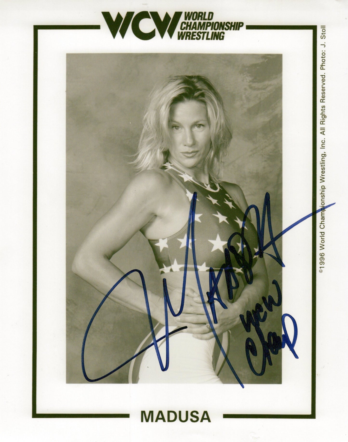 Alundra Blayze Madusa 8x10 photo signed auto autographed NWA WCW WWF