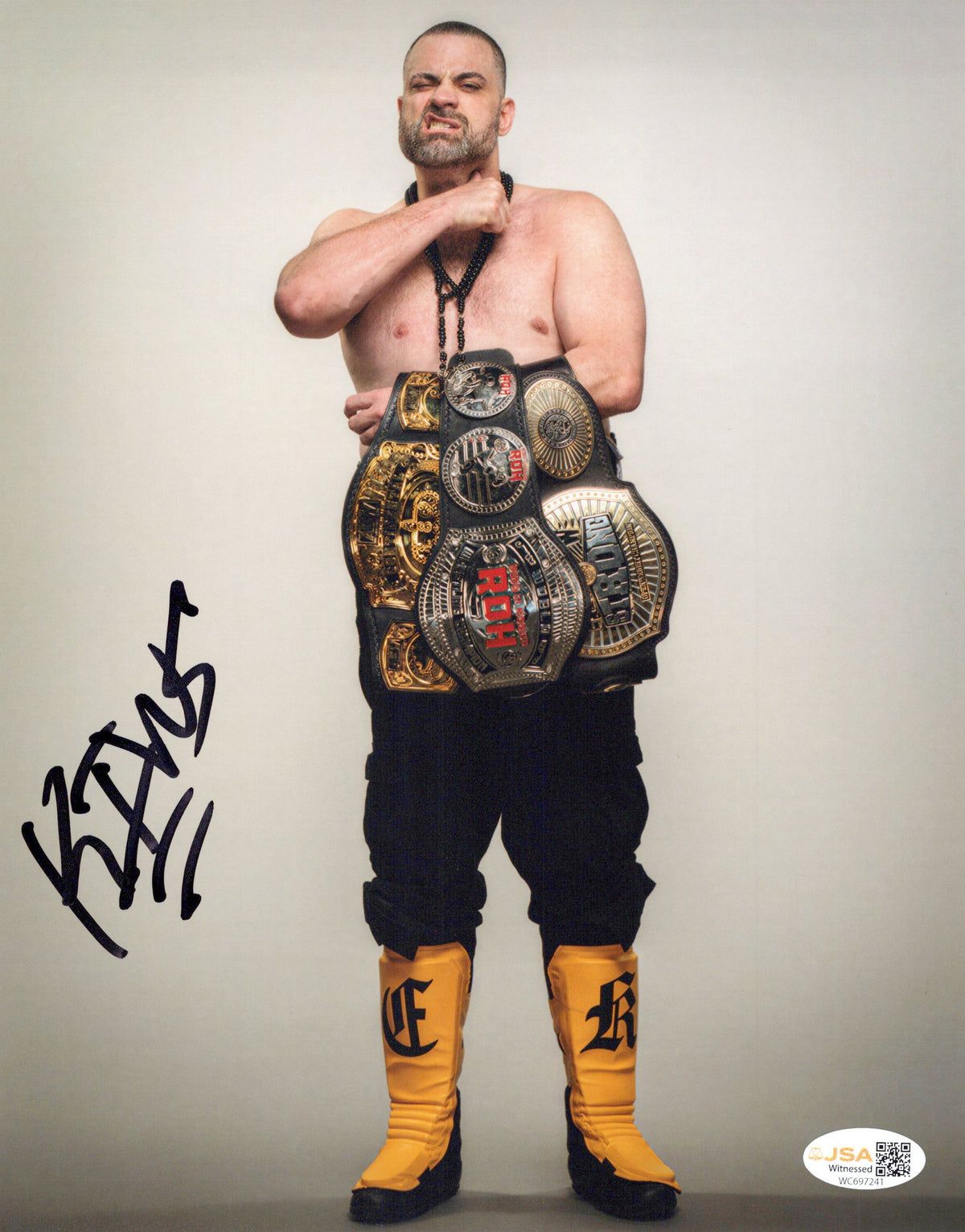 Eddie Kingston jsa 8x10 photo signed auto autographed aew