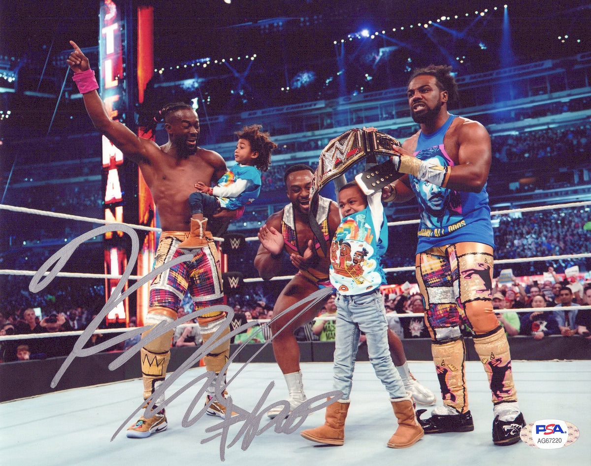 Kofi kingston signed (8x10) autographed WWF WWE PSA COA AEW