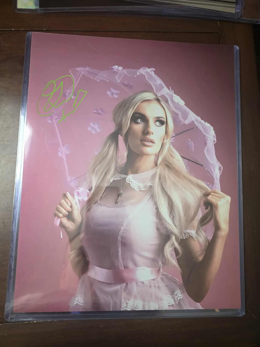 Mariah May Blake Monroe (metallic 11x14) photo signed auto autographed AEW WWE