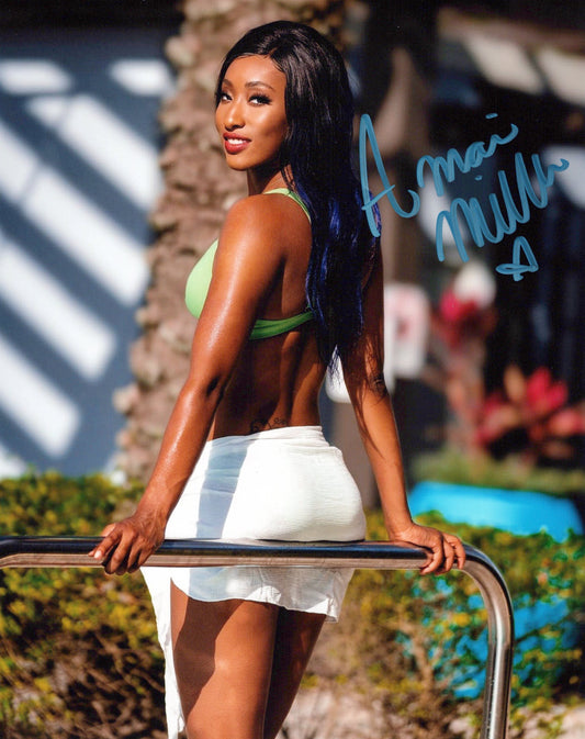 Amari Miller Camron Branae 8x10 WWE TNA signed auto autographed