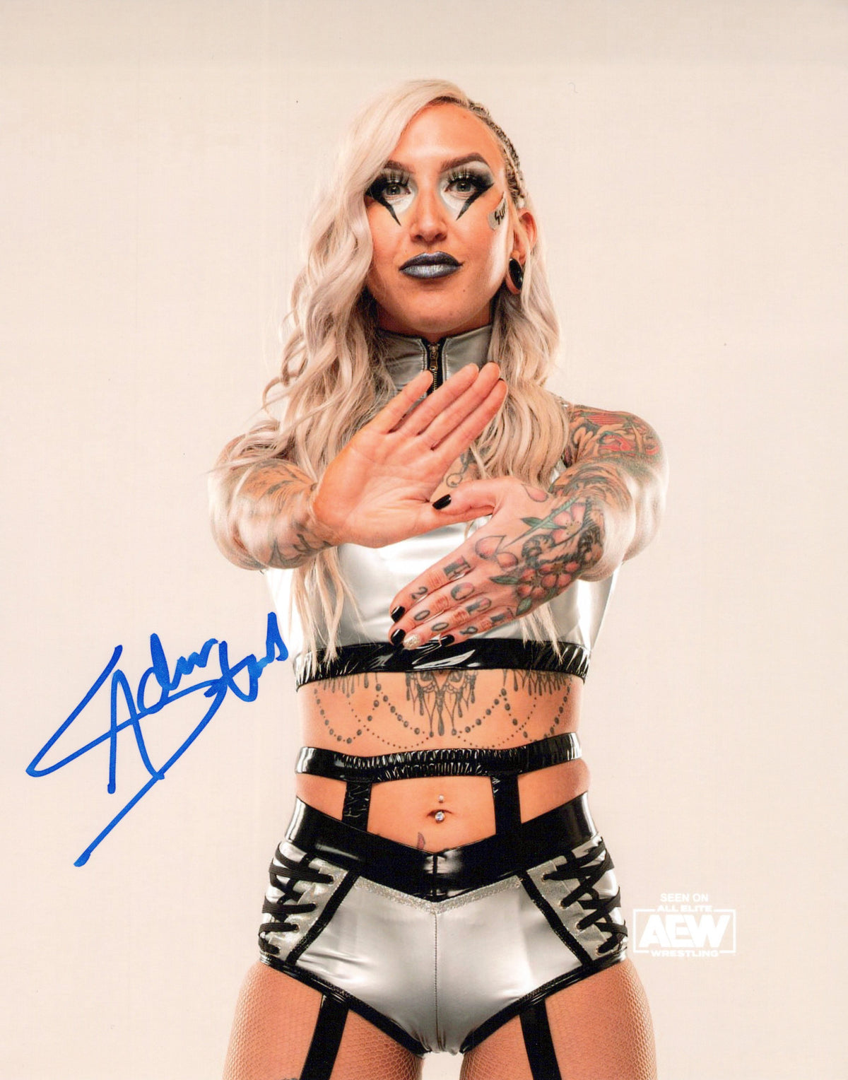 Adena Steele 8x10 TNA signed auto autographed AEW