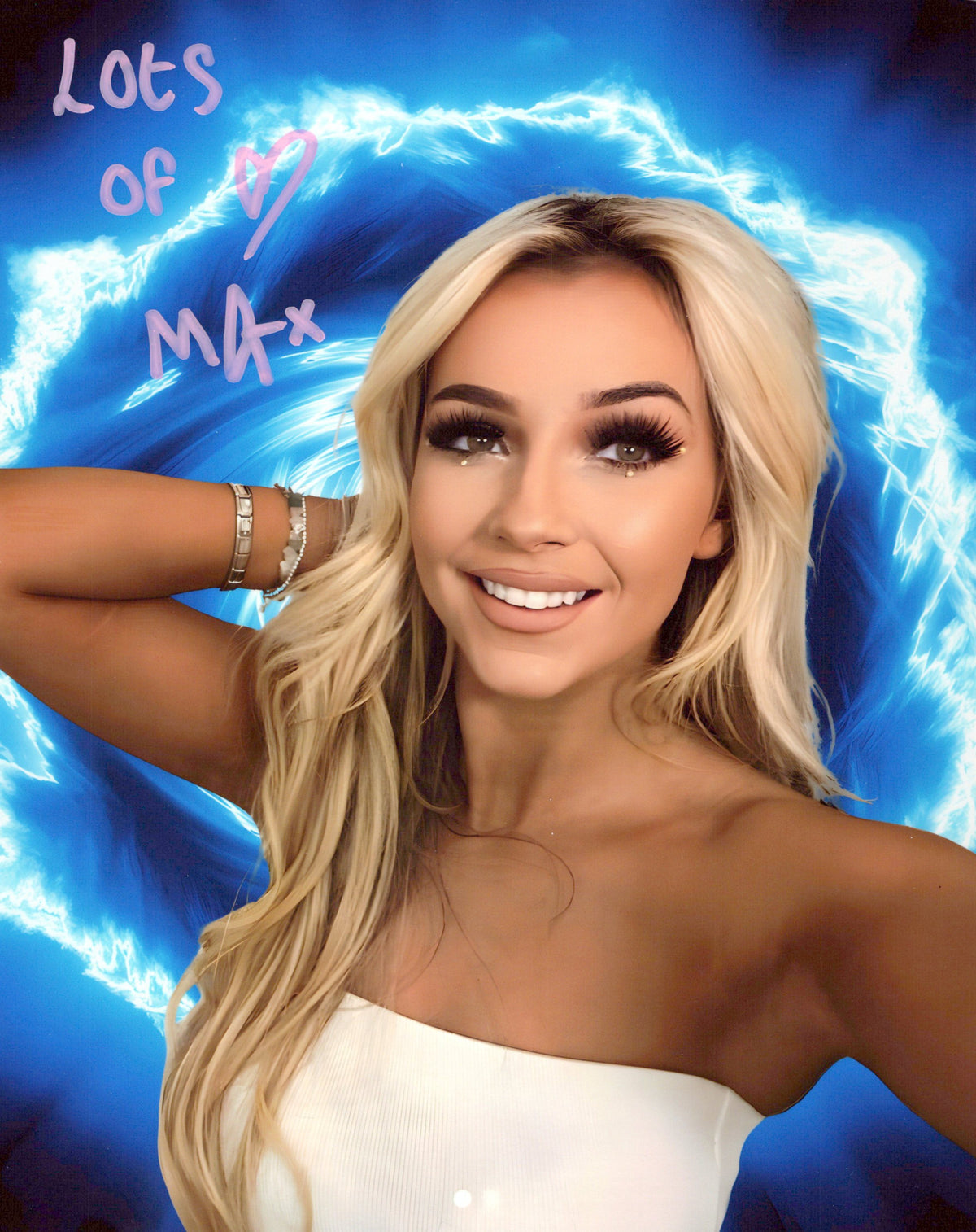 Myla Grace (metallic 8x10) photo signed auto autographed  NXTUK AEW TNA