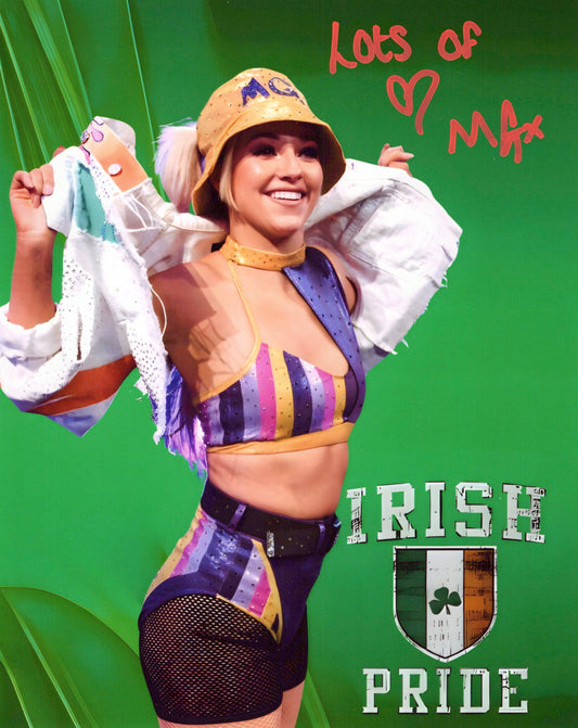 Myla Grace (metallic 8x10) photo signed auto autographed  NXTUK AEW TNA