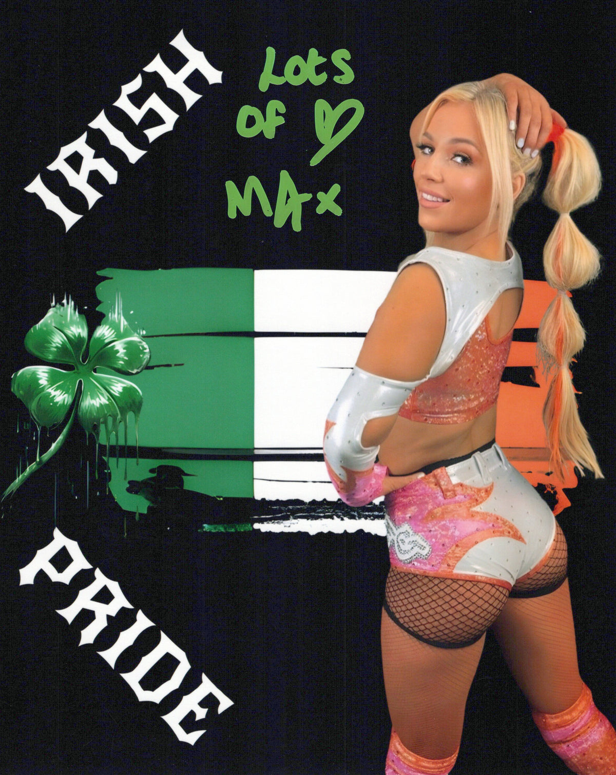 Myla Grace (metallic 8x10) photo signed auto autographed  NXTUK AEW TNA