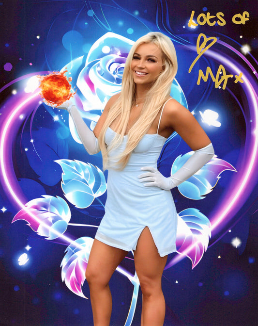 Myla Grace (metallic 8x10) photo signed auto autographed  NXTUK AEW TNA