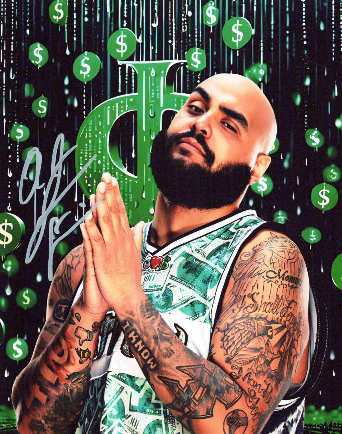 AJ Francis 8x10 WWE TNA signed auto autographed