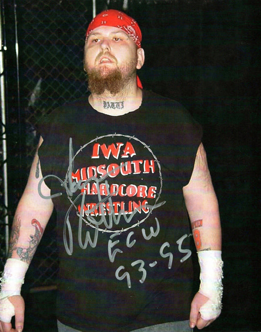 Ian Rotten IWA ECW  8x10 photo signed auto autograph