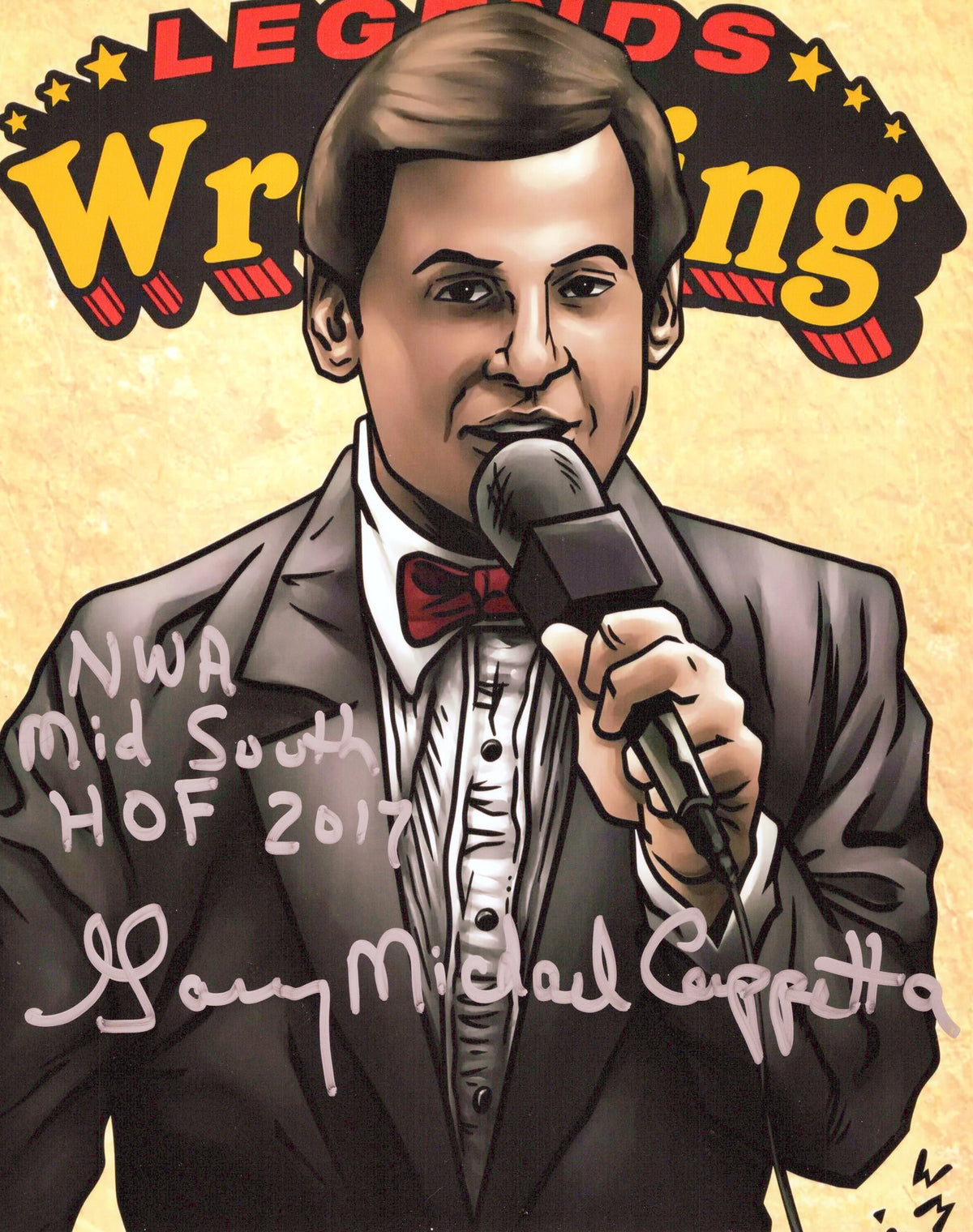 Gary Michael Cappetta 8x10 WCW signed auto autographed inscribed NWA