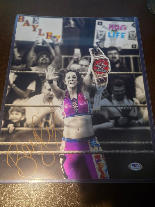 Bayley PSA COA (11x14 Metallic) WWE photo signed auto autographed
