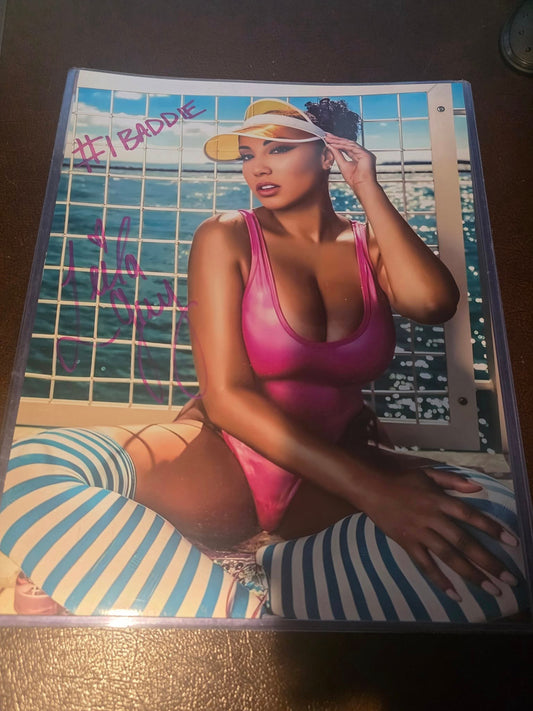 Leila Grey inscribed (11x14 metallic) AEW photo signed auto autographed