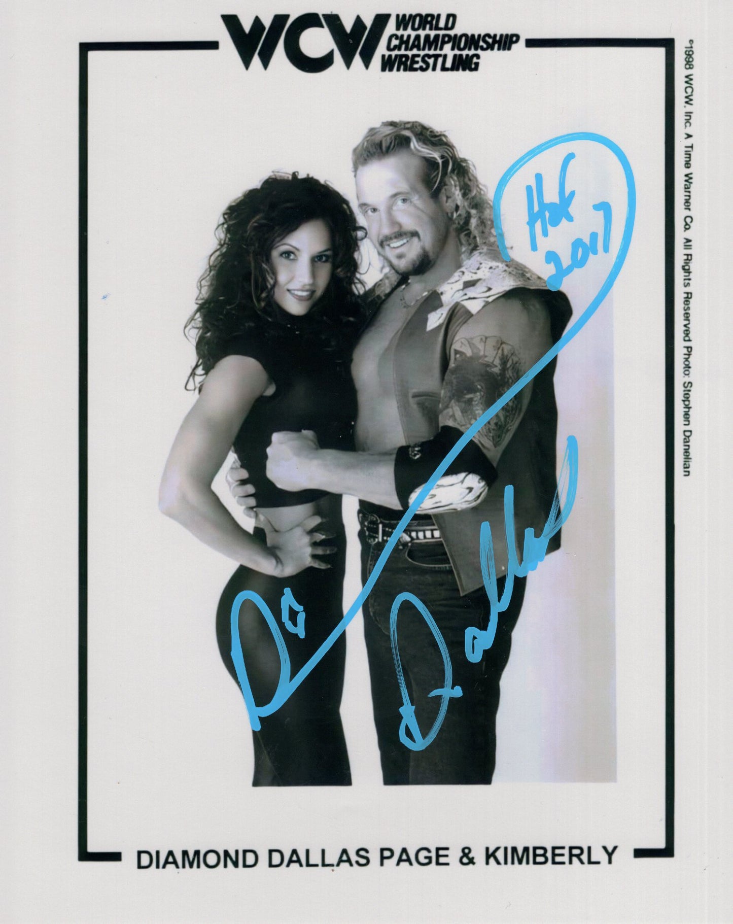 Diamond Dallas Page DDP (metallic 8x10 photo) WWF WWE WCW signed auto autograph