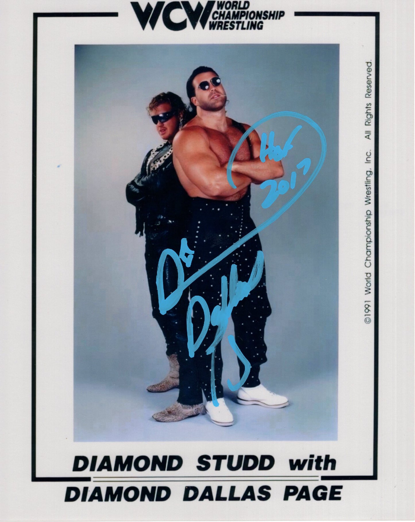 Diamond Dallas Page DDP (metallic 8x10 photo) WWF WWE WCW signed auto autograph