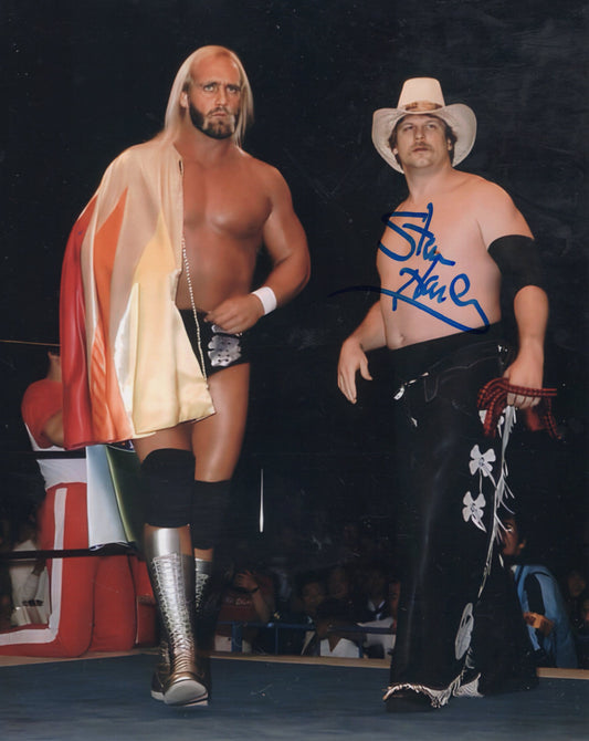 Stan Hansen (metallic 8x10 photo) NWA WCW signed auto autograph
