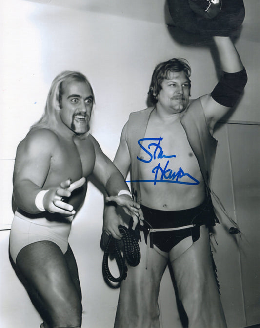 Stan Hansen (metallic 8x10 photo) NWA WCW signed auto autograph