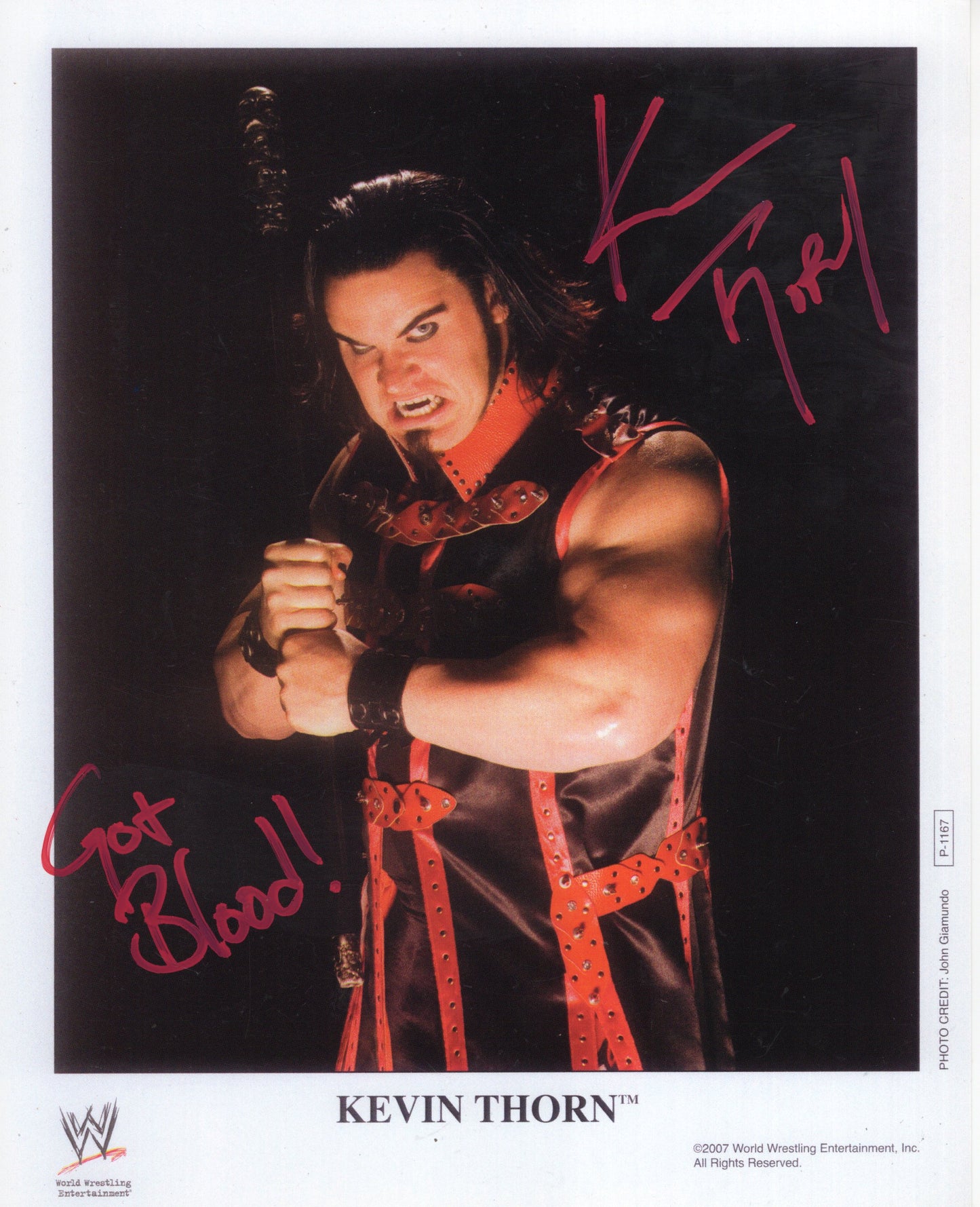 Kevin Thorn 8x10 photo signed auto autograph WWF