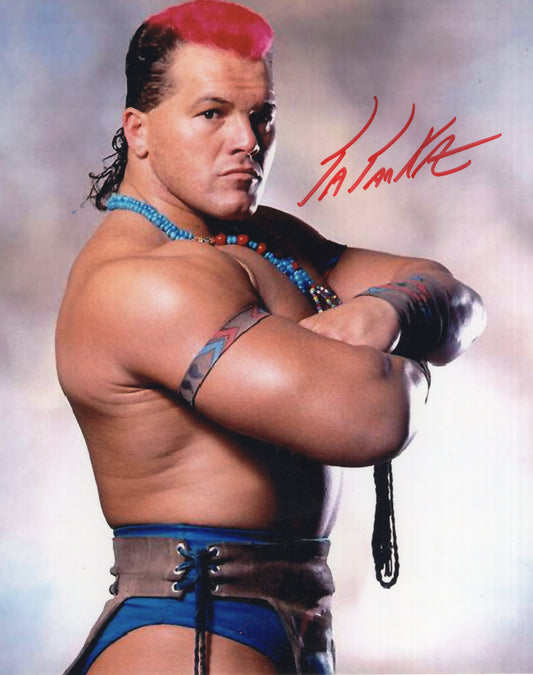Tatanka 8x10 photo signed auto autographed WWE WWF