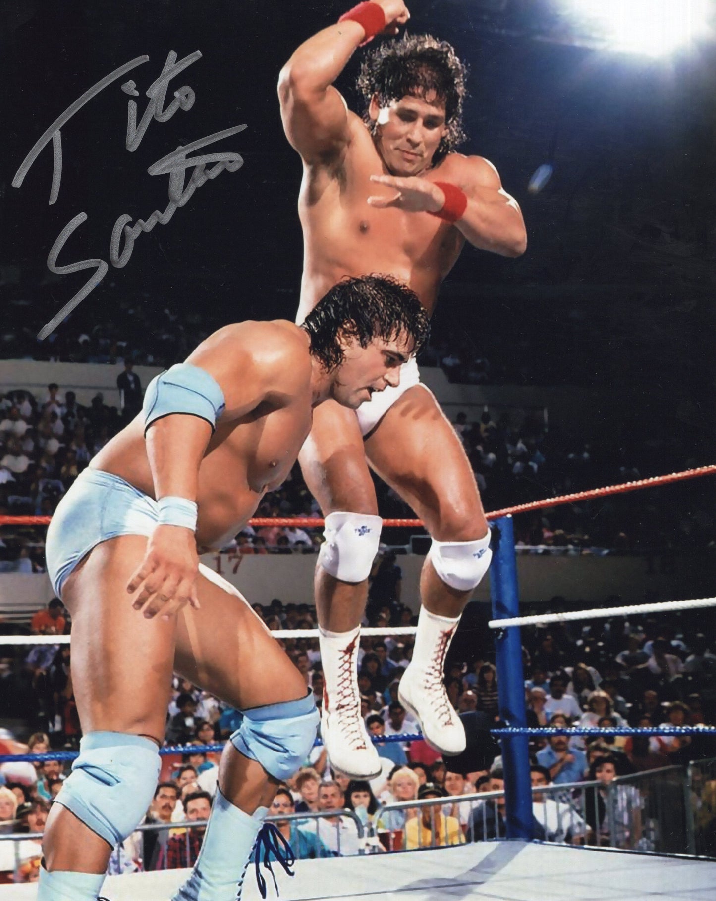 Tito Santana 8x10 photo signed auto autograph WWF