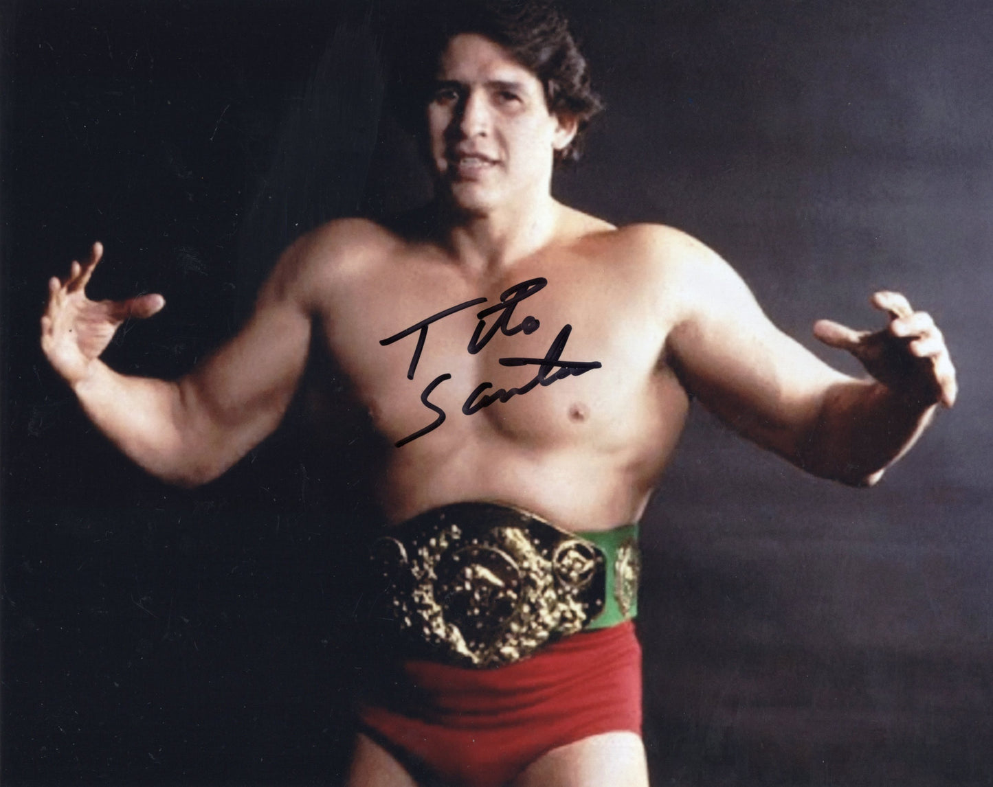 Tito Santana 8x10 photo signed auto autograph WWF