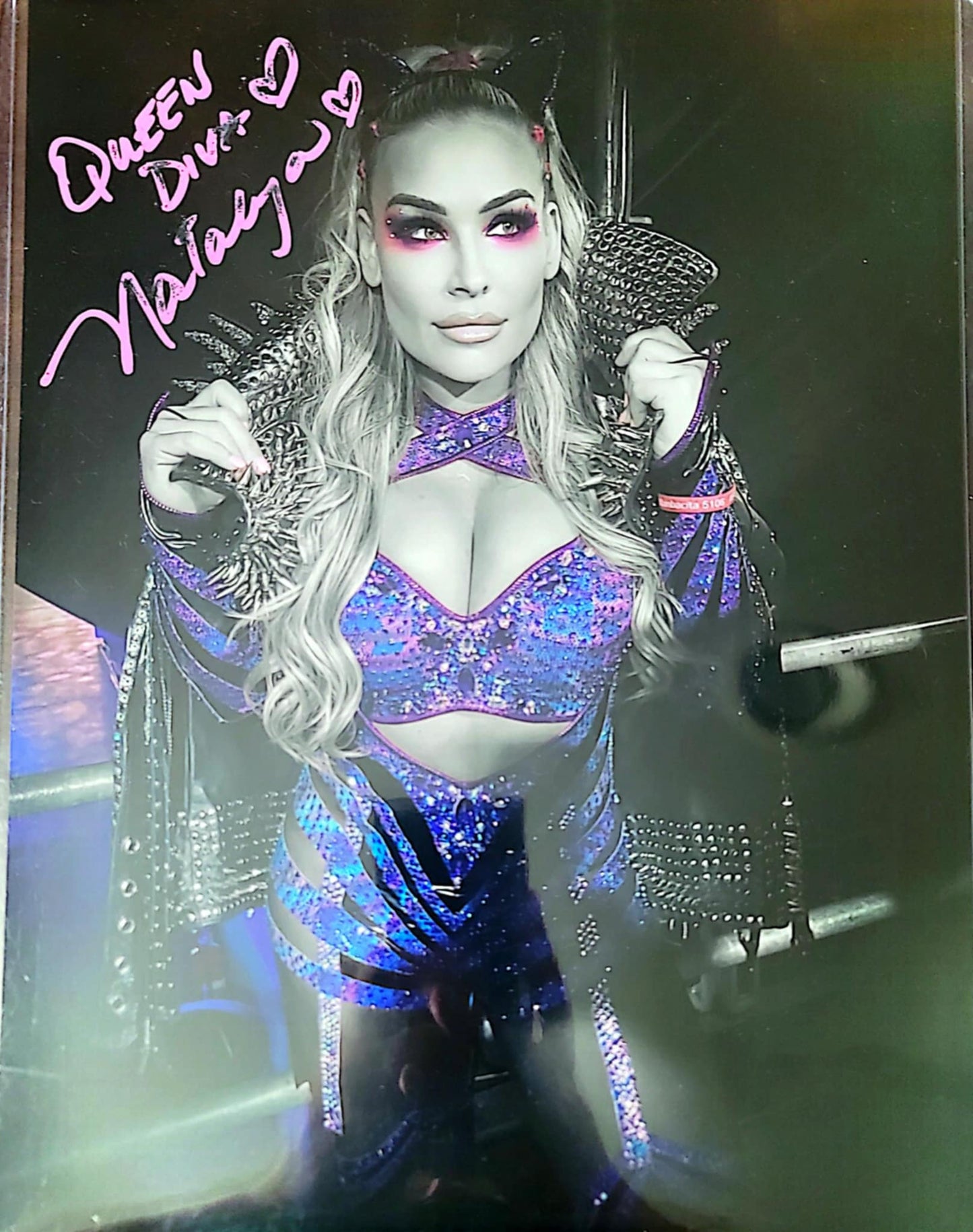 Natalya inscribed (11x14 metallic) funhouse WWE photo signed auto autographed