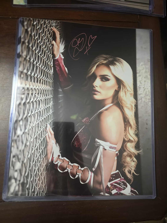 Mariah May Blake Monroe (metallic 11x14) photo signed auto autographed AEW WWE