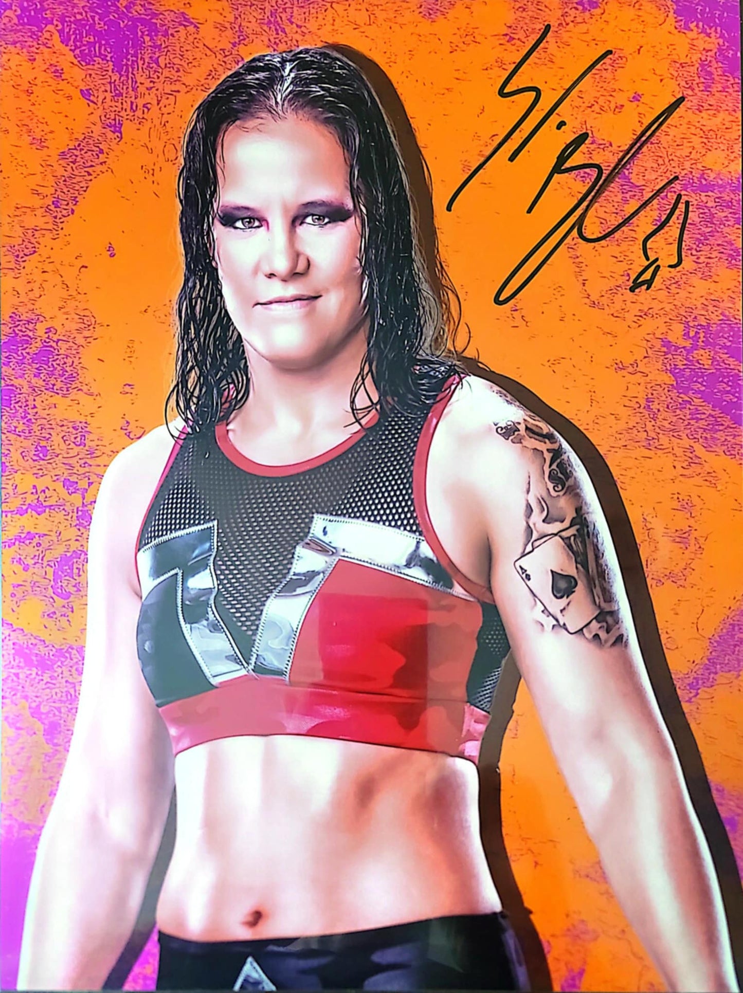 Shayna Baszler (metallic 11x14) WWE WWF NXT photo signed auto autographed