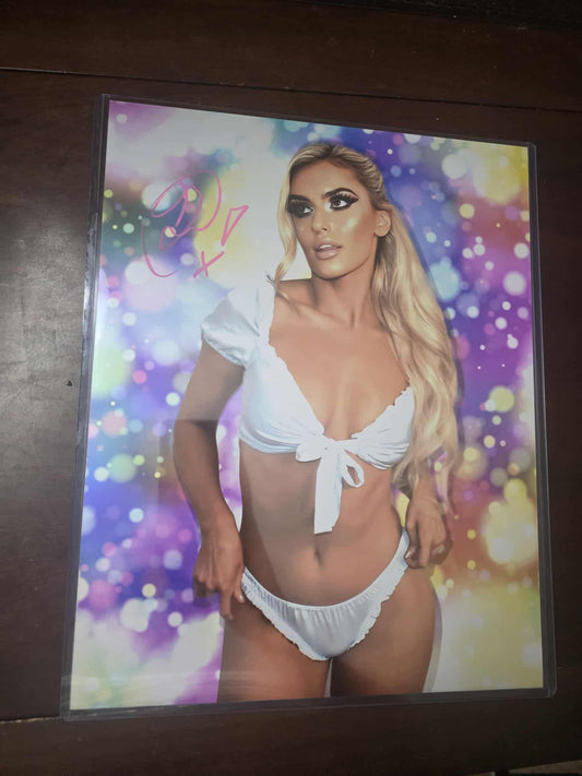 Mariah May Blake Monroe (metallic 11x14) photo signed auto autographed AEW WWE