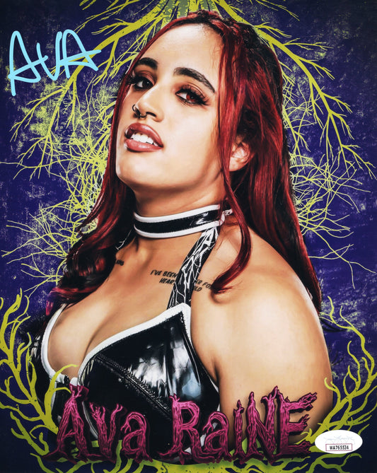 Ava Raine (8x10) funhouse metallic jsa certed photo signed auto autographed nxt wwe