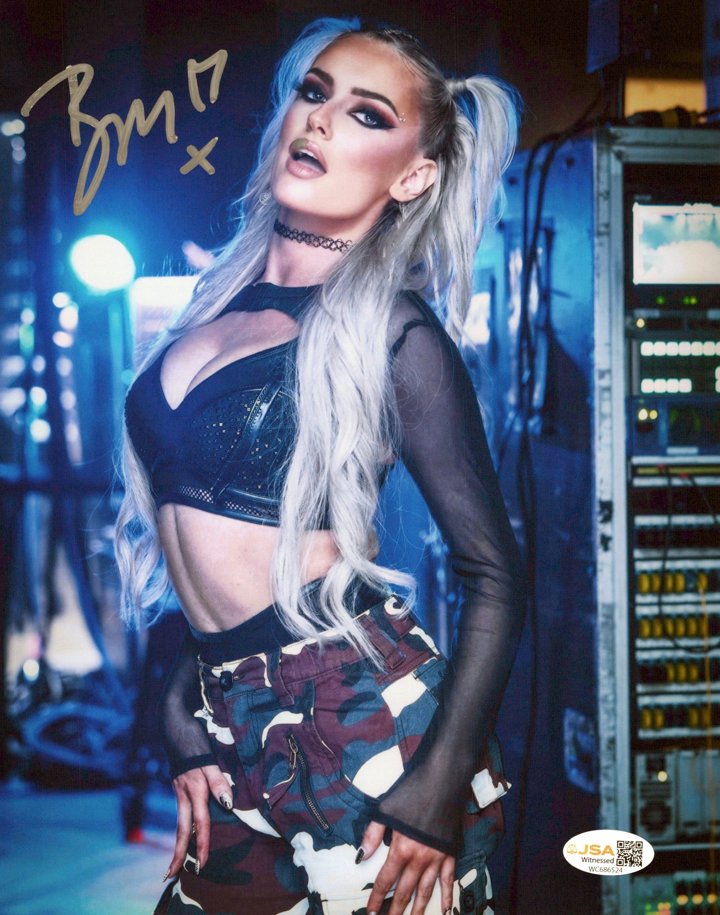 Blake Monroe Mariah May (metallic 8x10) photo signed auto autographed AEW WWE JSA COA
