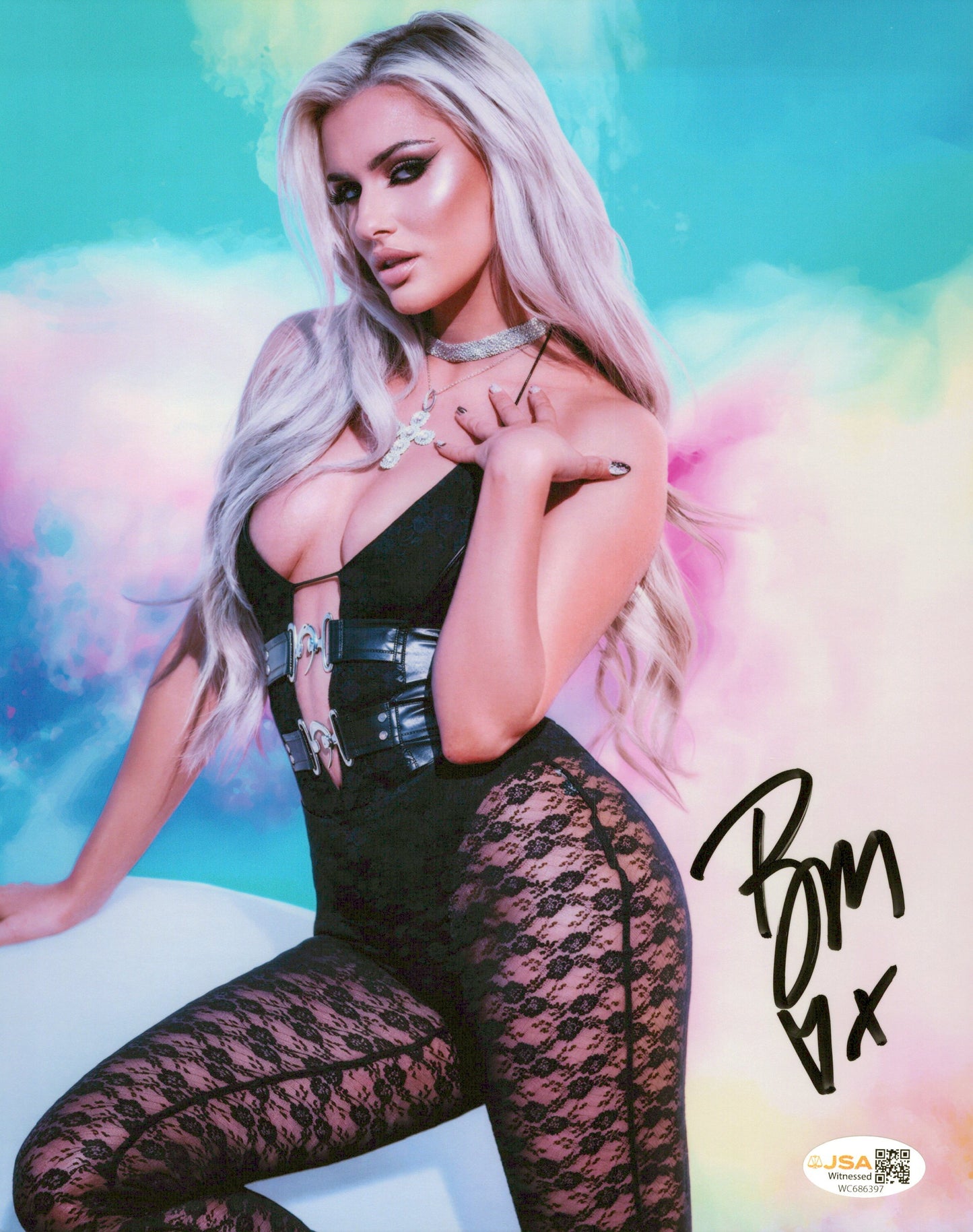Blake Monroe Mariah May (metallic 8x10) photo signed auto autographed AEW WWE