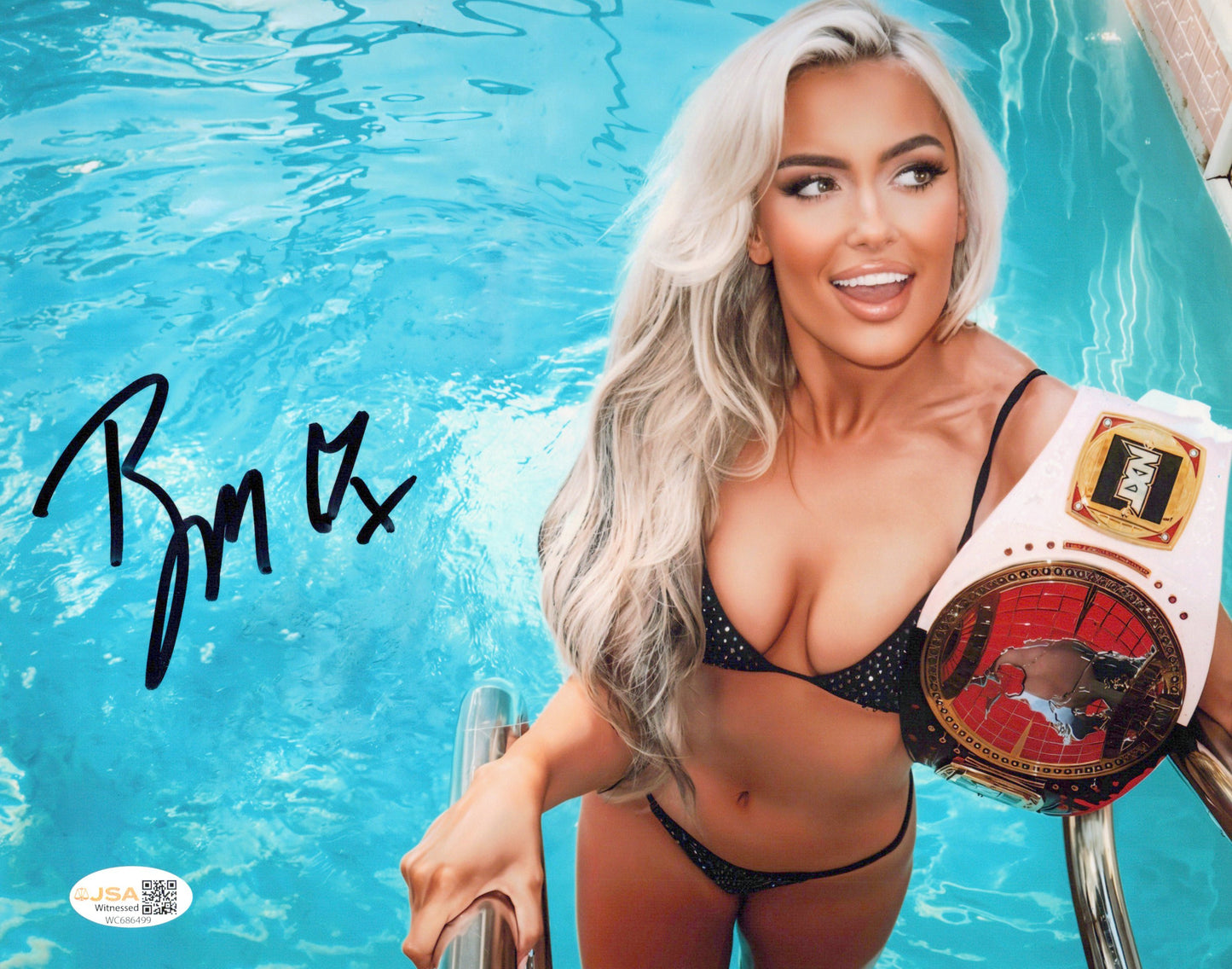Blake Monroe Mariah May (metallic 8x10) photo signed auto autographed AEW WWE