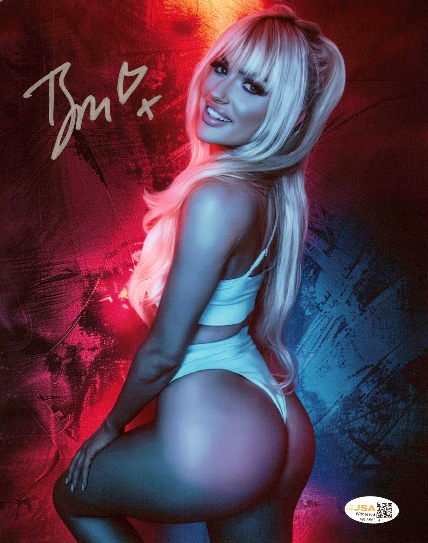 Blake Monroe Mariah May (metallic 8x10) photo signed auto autographed AEW WWE