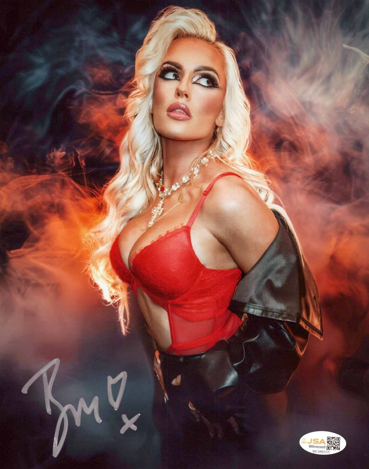 Blake Monroe Mariah May (metallic 8x10) photo signed auto autographed AEW WWE