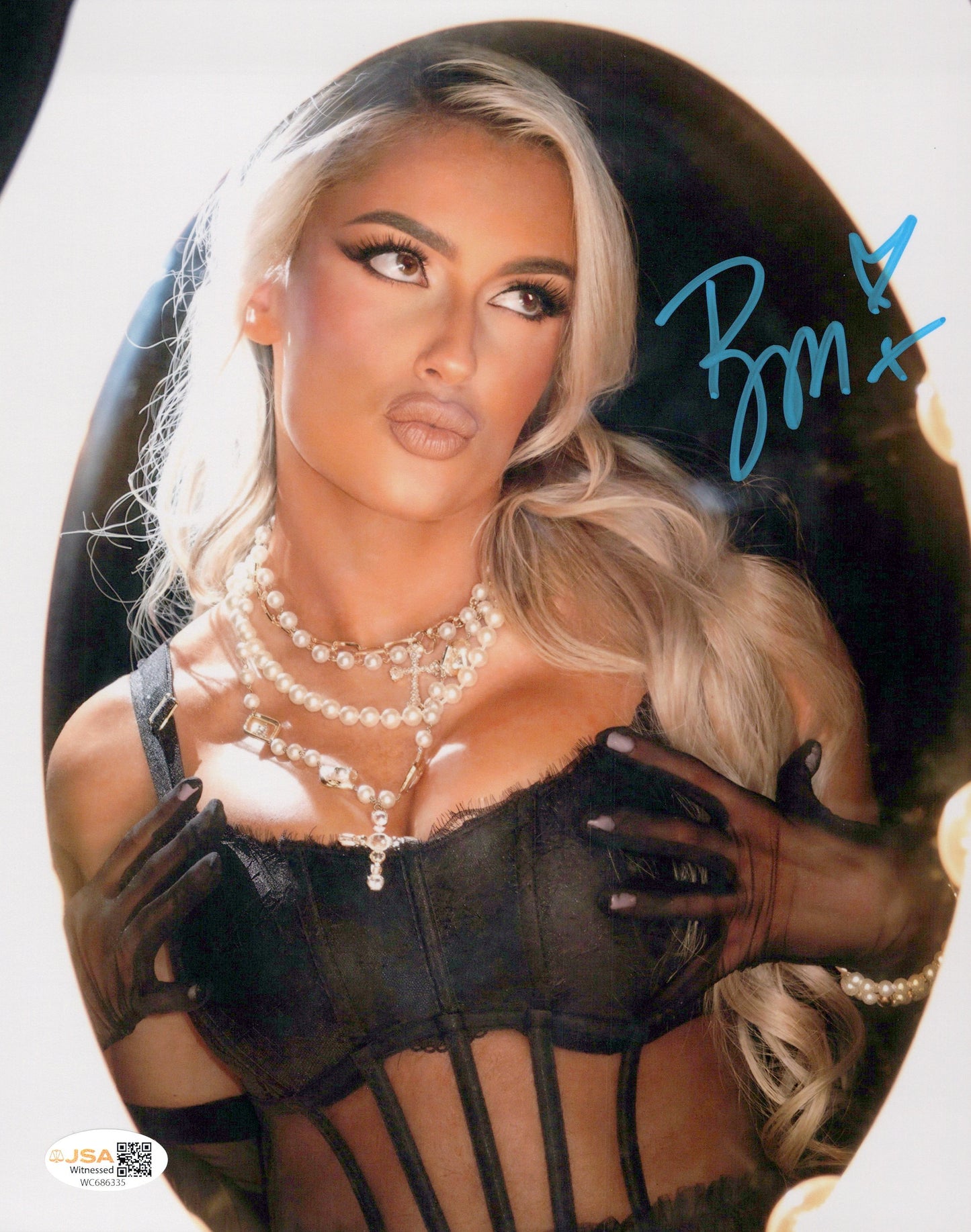 Blake Monroe Mariah May (metallic 8x10) photo signed auto autographed AEW WWE