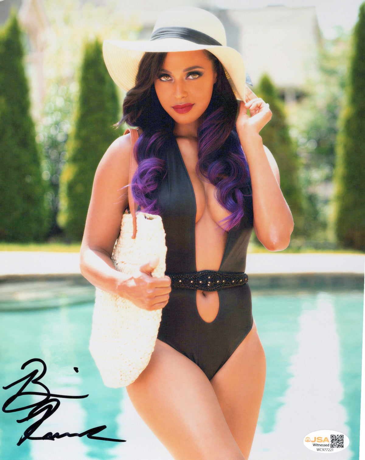 Brandi Rhodes metallic 8x10 photo JSA COA funhouse signed auto autographed WWE AEW