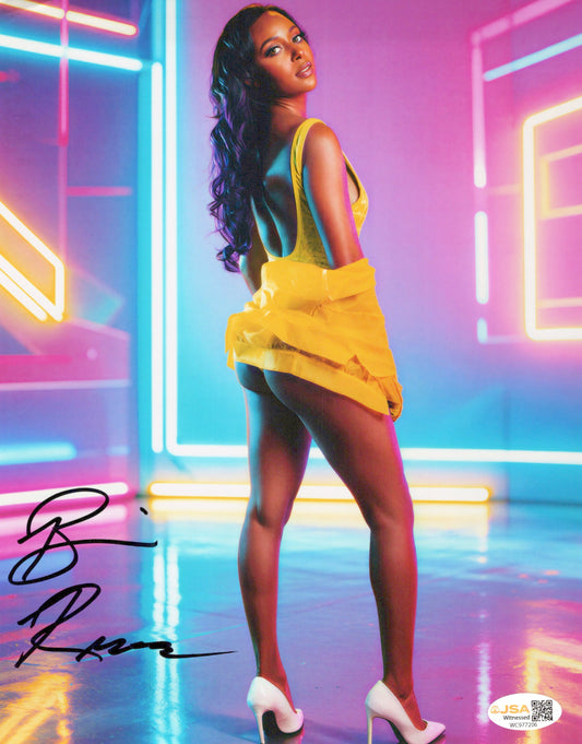 Brandi Rhodes metallic 8x10 photo JSA COA funhouse signed auto autographed WWE AEW
