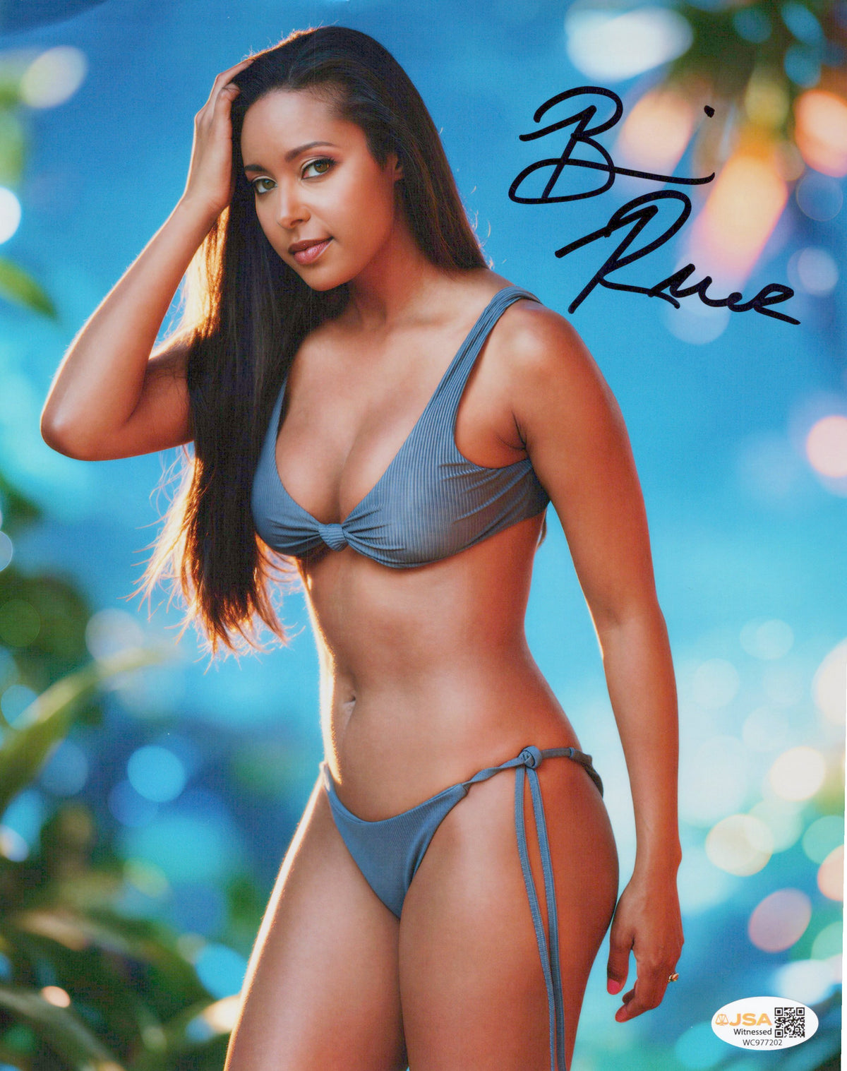 Brandi Rhodes metallic 8x10 photo JSA COA funhouse signed auto autographed WWE AEW