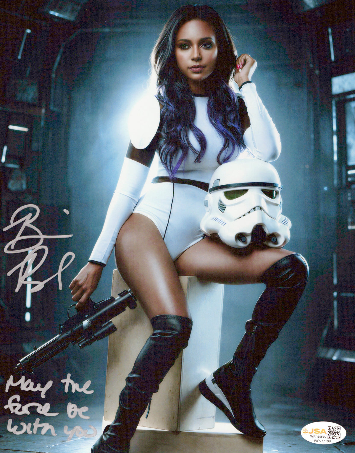 Brandi Rhodes metallic 8x10 photo JSA COA funhouse signed auto autographed WWE AEW
