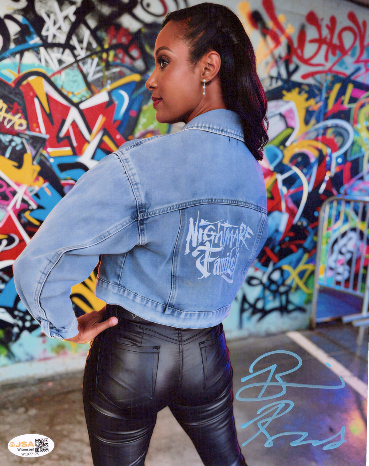 Brandi Rhodes metallic 8x10 photo JSA COA funhouse signed auto autographed WWE AEW